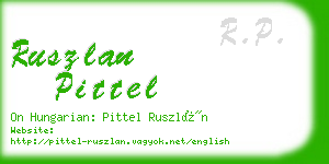 ruszlan pittel business card